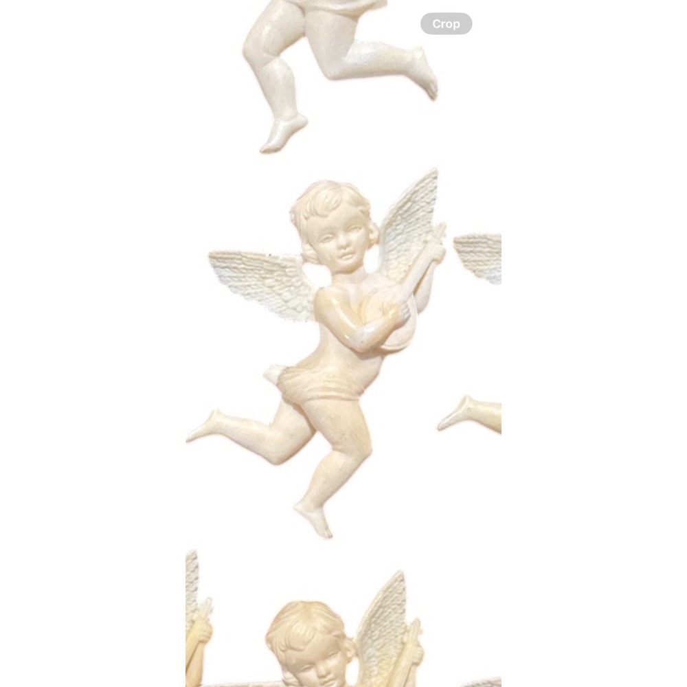 Lot 14 Gold & Ready to Paint Angels Vintage Cherub Ornaments Plastic - Picture 3 of 6